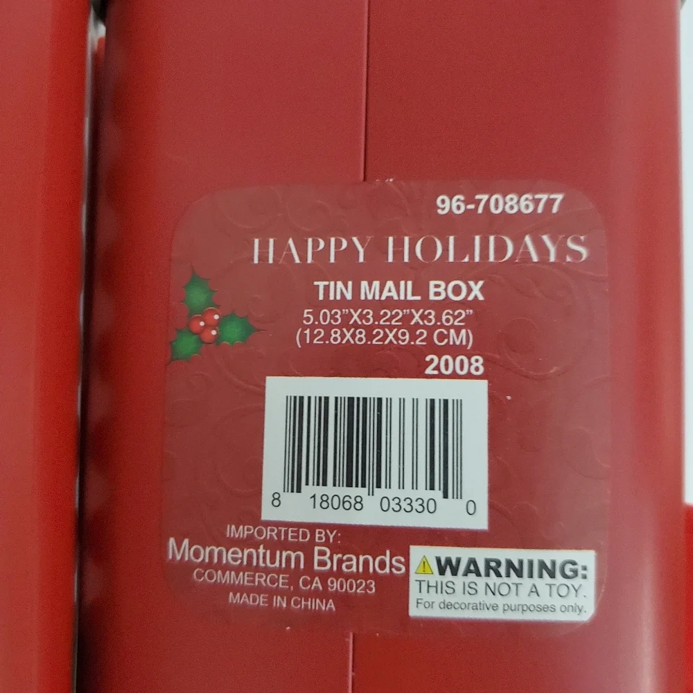Christmas Santa Tin Mail Box Set